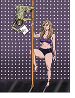 Jennifer Lopez with pole dancing sloth in spoof of the movie Hustlers
