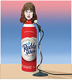 A spoof of the film I Am Woman with lead actress Tilda Cobham-Hervey playing Helen Reddy as a can of Reddy Wimp in front of a microphone.
