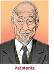 Caricature of Pat Morita.