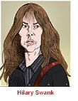 Caricature of Hilary Swank as Eileen Fitzgerald in Alaska Daily.