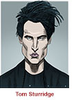 Caricature of Tom Sturridge as Dream in The Sandman.