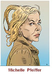 Caricature of Michelle Pfeiffer in TV series The Madison.
