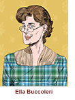 Caricature of  Ella Bruccoleri as Mary Bennet in the BritBox historical drama series The Other Bennet Sister.