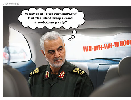 General Qasem Soleimani wonders if the Iraqis sent a welcome party when he hears a missile approaching his car