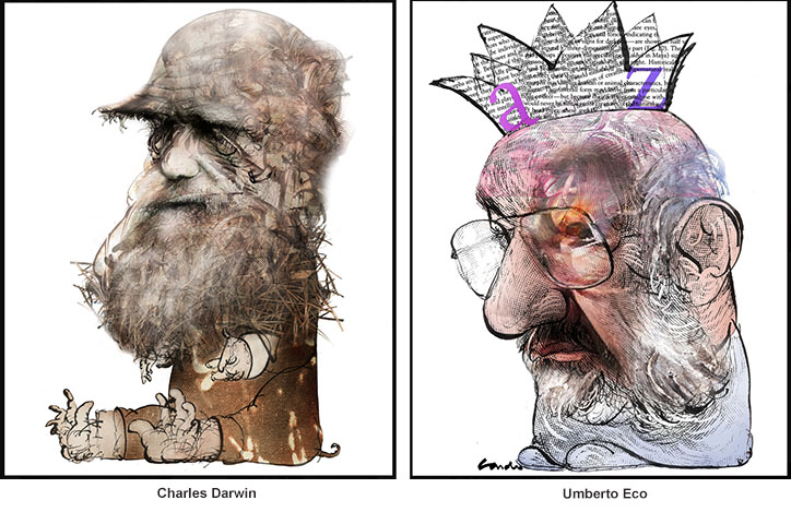 Charles Darwin and Umberto Eco